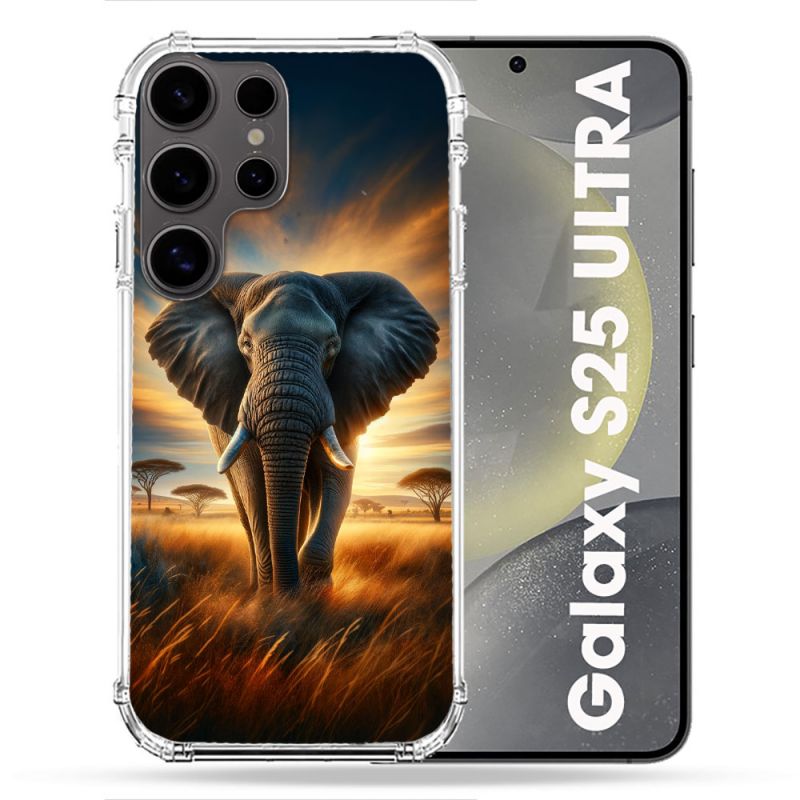 Coque Renforcée Pour Samsung Galaxy S25 ULTRA Animal Elephant Savane