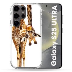 Coque Renforcée Pour Samsung Galaxy S25 ULTRA Animal Girafe Blanche