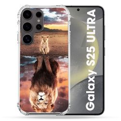 Coque Renforcée Pour Samsung Galaxy S25 ULTRA Animal Lion Reflet