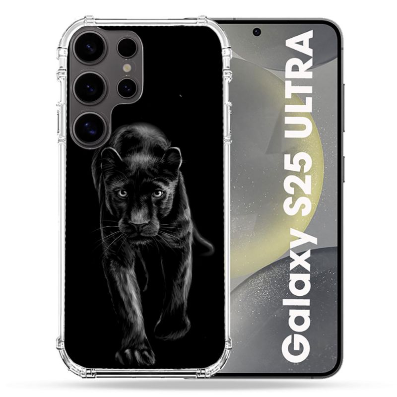 Coque Renforcée Pour Samsung Galaxy S25 ULTRA Animal Panthère Noire