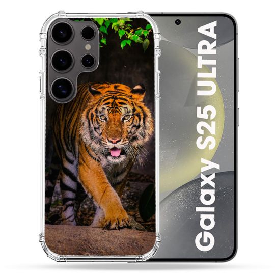 Coque Renforcée Pour Samsung Galaxy S25 ULTRA Animal Tigre Jungle
