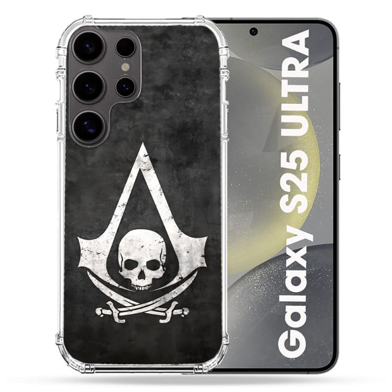 Coque Renforcée Pour Samsung Galaxy S25 ULTRA Assassin Creed Tete Mort