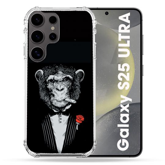 Coque Renforcée Pour Samsung Galaxy S25 ULTRA Decale Singe Mafia