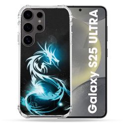 Coque Renforcée Pour Samsung Galaxy S25 ULTRA Fantastique Dragon Bleu