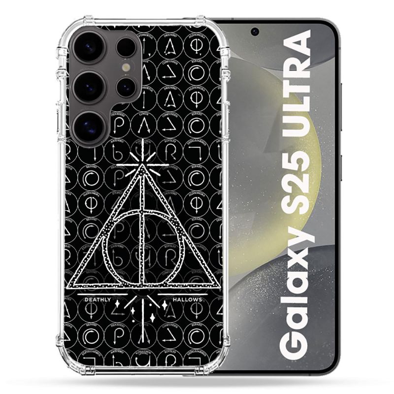 Coque Renforcée Pour Samsung Galaxy S25 ULTRA Harry Potter Hollows Triangle Noir