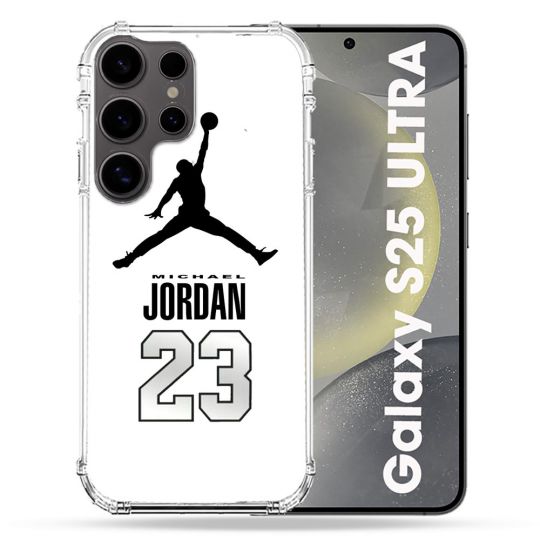 Coque Renforcée Pour Samsung Galaxy S25 ULTRA Jordan 23 Blanc