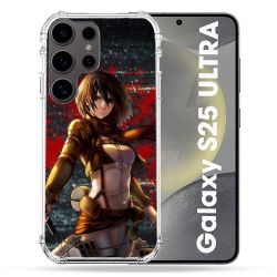 Coque Renforcée Pour Samsung Galaxy S25 ULTRA Manga Attaque Titans Mikasa