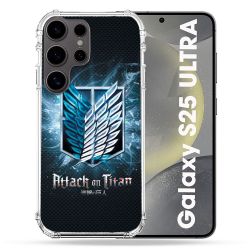 Coque Renforcée Pour Samsung Galaxy S25 ULTRA Manga Attaque Titans Noir