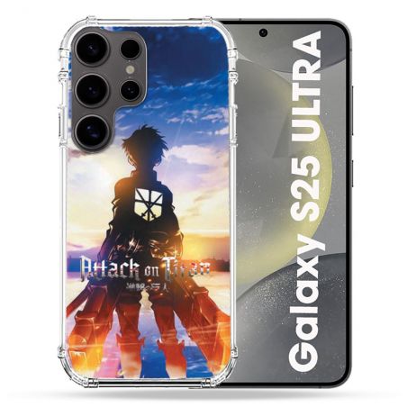 Coque Renforcée Pour Samsung Galaxy S25 ULTRA Manga Attaque Titans Soleil