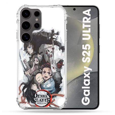 Coque Renforcée Pour Samsung Galaxy S25 ULTRA Manga Demon Slayer Blanc