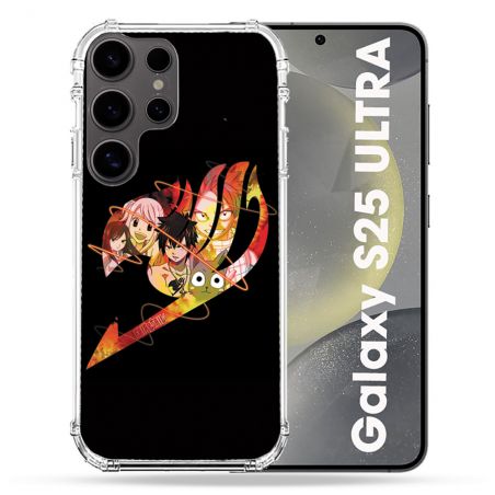 Coque Renforcée Pour Samsung Galaxy S25 ULTRA Manga Fairy Tail Logo Noir