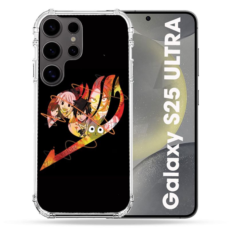 Coque Renforcée Pour Samsung Galaxy S25 ULTRA Manga Fairy Tail Logo Noir