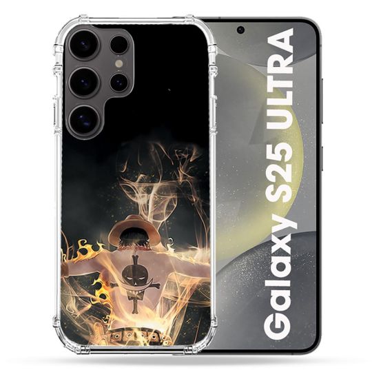 Coque Renforcée Pour Samsung Galaxy S25 ULTRA Manga One Piece Ace Noir