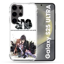 Coque Renforcée Pour Samsung Galaxy S25 ULTRA Manga SAO sword Art Online Blanc