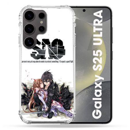 Coque Renforcée Pour Samsung Galaxy S25 ULTRA Manga SAO sword Art Online Blanc