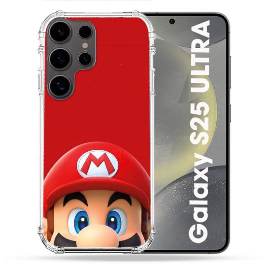 Coque Renforcée Pour Samsung Galaxy S25 ULTRA Mario Rouge