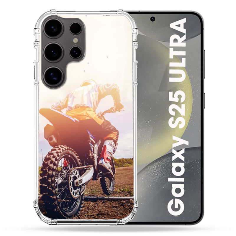 Coque Renforcée Pour Samsung Galaxy S25 ULTRA Moto Cross Soleil