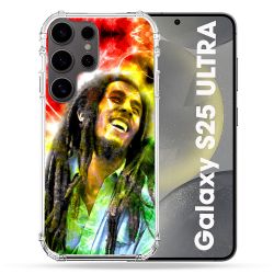 Coque Renforcée Pour Samsung Galaxy S25 ULTRA Musique Bob Marley Color