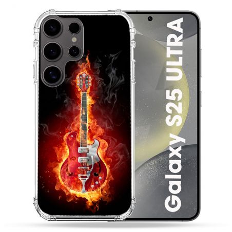 Coque Renforcée Pour Samsung Galaxy S25 ULTRA Musique Guitare Electrique