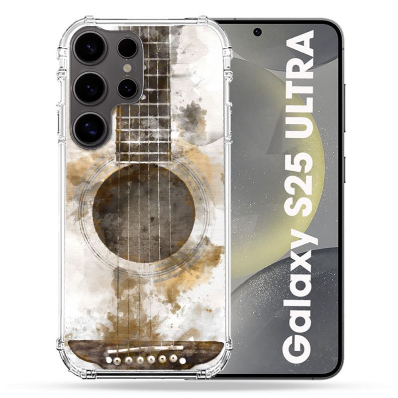 Coque Renforcée Pour Samsung Galaxy S25 ULTRA Musique Guitare Tag
