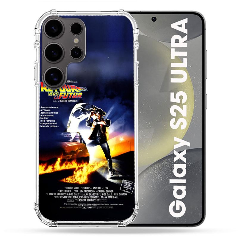 Coque Renforcée Pour Samsung Galaxy S25 ULTRA Retour Vers Le Futur Affiche