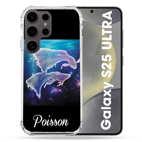 Coque Renforcée Pour Samsung Galaxy S25 ULTRA Signe Zodiaque 2 Poisson