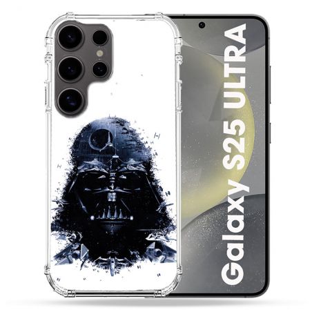 Coque Renforcée Pour Samsung Galaxy S25 ULTRA Star Wars - Dark Vador Blanc