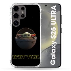 Coque Renforcée Pour Samsung Galaxy S25 ULTRA Star Wars - Yoda bebe noir