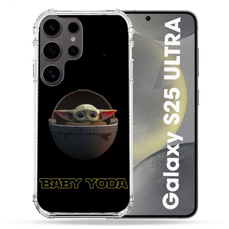 Coque Renforcée Pour Samsung Galaxy S25 ULTRA Star Wars - Yoda bebe noir