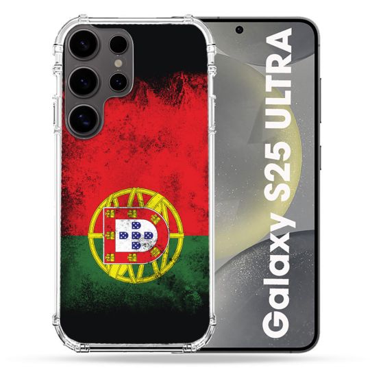 Coque Renforcée Pour Samsung Galaxy S25 ULTRA Voyage Portugal Drapeau