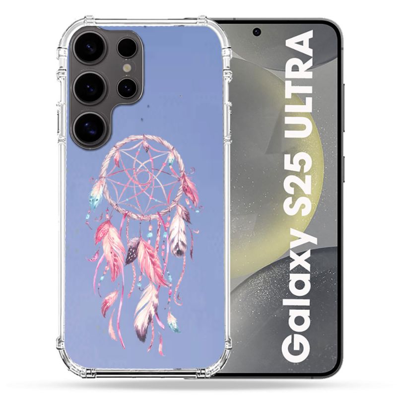 Coque Transparente Pour Samsung Galaxy S25 ULTRA Attrape Reve Rose
