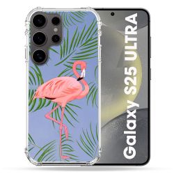 Coque Transparente Pour Samsung Galaxy S25 ULTRA Flamant Rose
