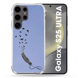 Coque Transparente Pour Samsung Galaxy S25 ULTRA Plume Infini
