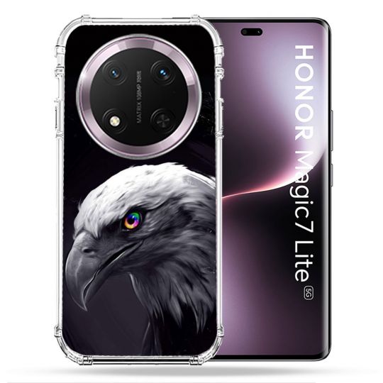 Coque Renforcée Pour Honor Magic 7 Lite 5G Animal Aigle Royal Noir