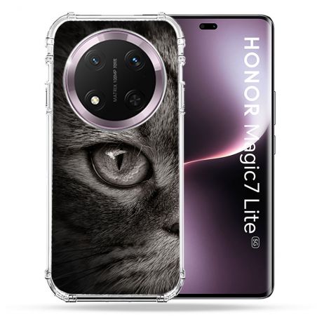 Coque Renforcée Pour Honor Magic 7 Lite 5G Animal Chat Gris