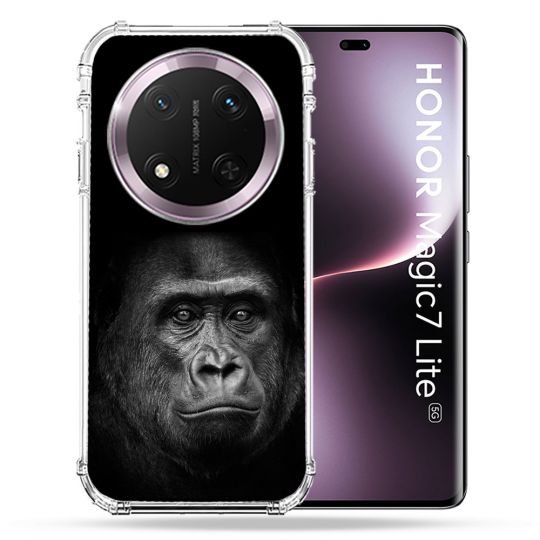 Coque Renforcée Pour Honor Magic 7 Lite 5G Animal Gorille Noir