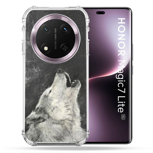 Coque Renforcée Pour Honor Magic 7 Lite 5G Animal Loup Hurlement