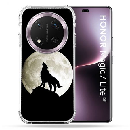 Coque Renforcée Pour Honor Magic 7 Lite 5G Animal Loup Noir