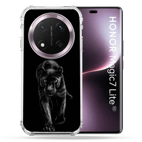 Coque Renforcée Pour Honor Magic 7 Lite 5G Animal Panthère Noire