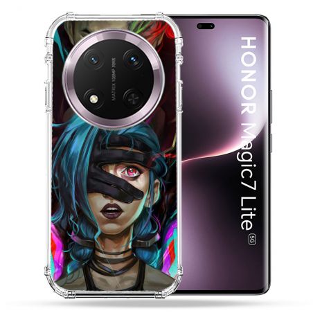 Coque Renforcée Pour Honor Magic 7 Lite 5G Arcane Jinx Bleu