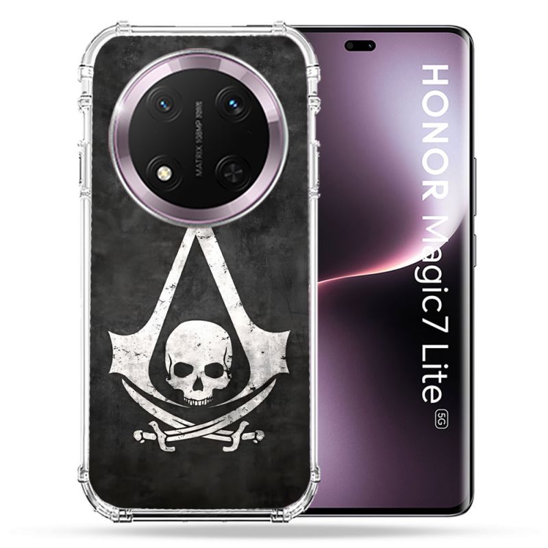 Coque Renforcée Pour Honor Magic 7 Lite 5G Assassin Creed Tete Mort