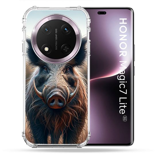 Coque Renforcée Pour Honor Magic 7 Lite 5G Chasse Sanglier Attaque