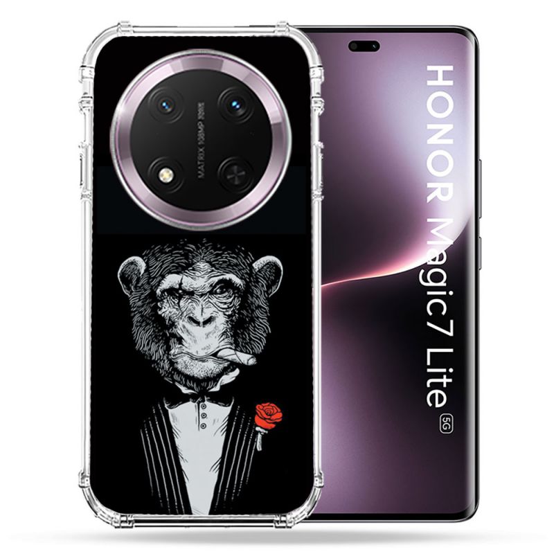 Coque Renforcée Pour Honor Magic 7 Lite 5G Decale Singe Mafia