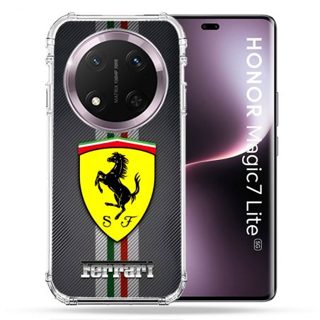 Coque Renforcée Pour Honor Magic 7 Lite 5G Ferrari Carbone