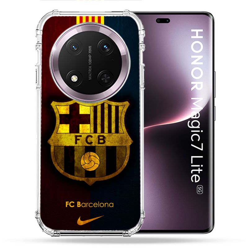 Coque Renforcée Pour Honor Magic 7 Lite 5G Foot FC Barcelone Vintage