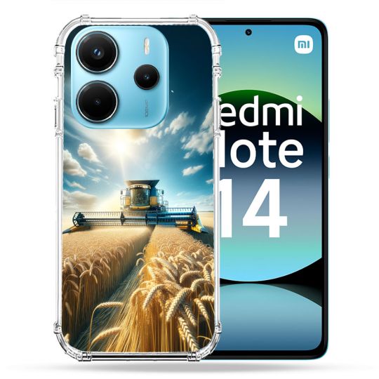 Coque Renforcée Pour Xiaomi Redmi Note 14 4G Agriculture Moissonneuse Blé