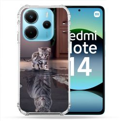 Coque Renforcée Pour Xiaomi Redmi Note 14 4G Animal Chat Reflet