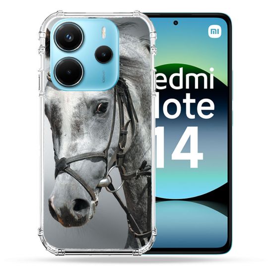 Coque Renforcée Pour Xiaomi Redmi Note 14 4G Animal Cheval Blanc