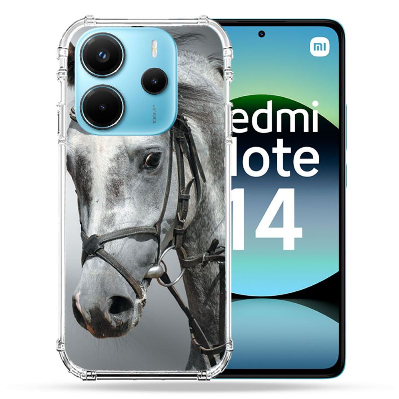 Coque Renforcée Pour Xiaomi Redmi Note 14 4G Animal Cheval Blanc