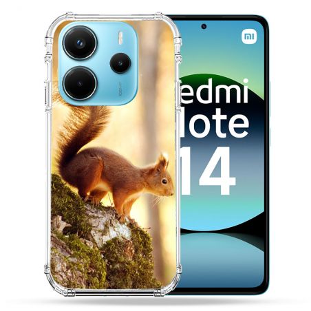 Coque Renforcée Pour Xiaomi Redmi Note 14 4G Animal Ecureuil Bois